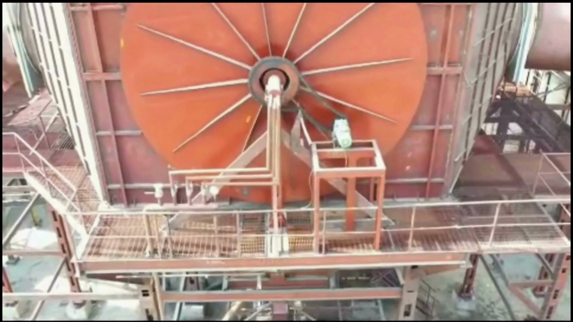 The rotary disc of an installed Sidel Rotary Particulate Collector